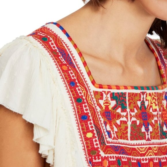 Free People Day Glow Mini Dress. M,L . 100% Cotton - Picture 4 of 8